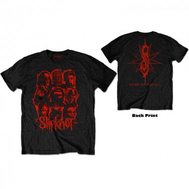 Slipknot Unisex T-Shirt: WANYK Red Patch (Back Print) (Large)