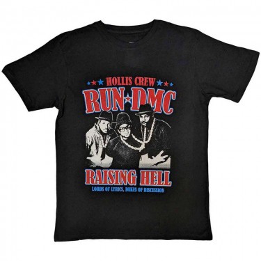 Run DMC Unisex T-Shirt: Raising Hell Americana (Large)