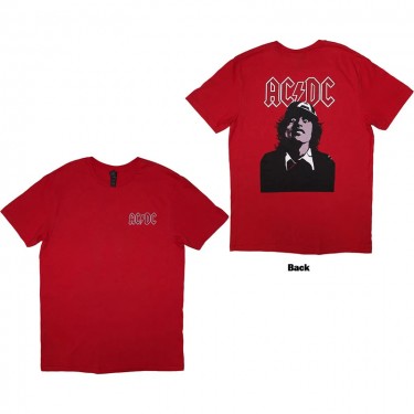 AC/DC Unisex T-Shirt: Mini Logo / Lock Up Your Daughters (Back Print) (Large)