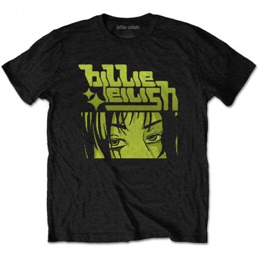 Billie Eilish Unisex T-Shirt: Anime Logo (Large)