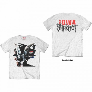 Slipknot Unisex T-Shirt: Iowa Goat Shadow (Back Print) (Large)