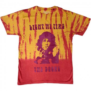 The Doors Unisex T-Shirt: Light My Fire (Wash Collection) (Medium)