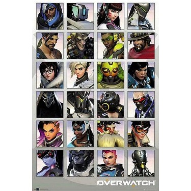 plakát 3099 - OVERWATCH - CHARACTER PORTRAITS - 61 X 91,5 CM