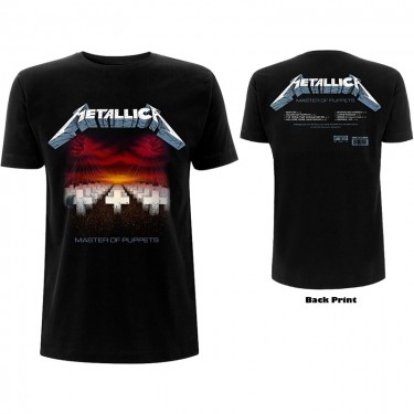 Metallica Unisex T-Shirt: Master of Puppets Tracks (Back Print) (XX-Large)