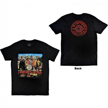 The Beatles - Sgt Pepper (Back Print) - Premium T-shirt (Large)