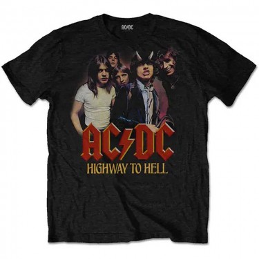 AC/DC Unisex T-Shirt: Highway to Hell Band - Black