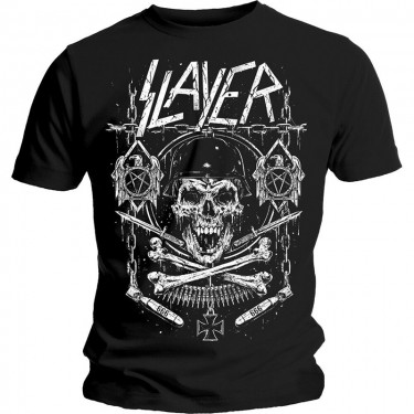 Slayer Unisex T-Shirt: Skull & Bones Revised (Medium)