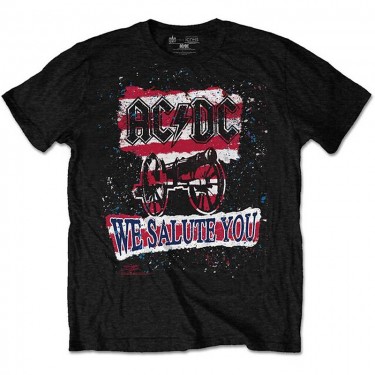 AC/DC Unisex T-Shirt: We Salute You Stripe (Medium)