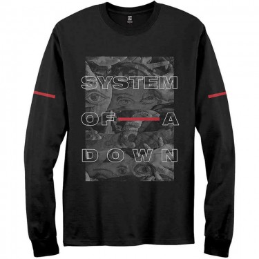 System Of A Down Unisex Long Sleeve T-Shirt: Eye Collage (Medium)