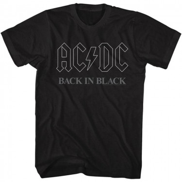 AC/DC Unisex T-Shirt: Back In Black - Black