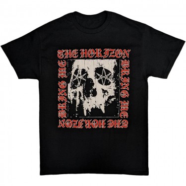 Bring Me The Horizon Unisex T-Shirt: Metal Logo Skull (Large)