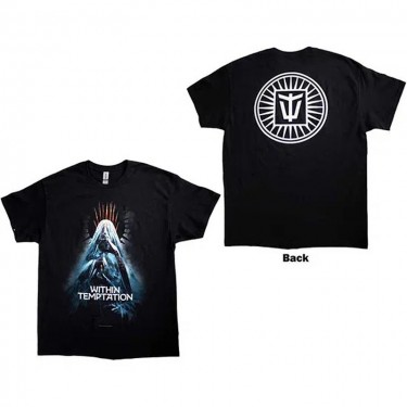 Within Temptation Unisex T-Shirt: Bleed Out Veil (Back Print) (Medium)