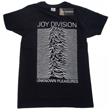 Joy Division Unisex T-Shirt: Unknown Pleasures White On Black - Black - T-shirt (XX-Large)