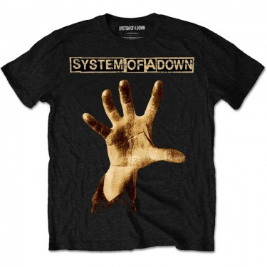 System Of A Down Unisex T-Shirt: Hand - Black