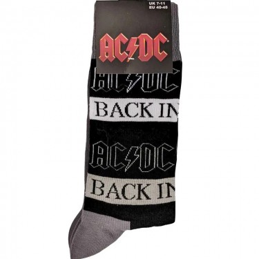 AC/DC Unisex Ankle Socks: Back In Black (UK Size 7 - 11)