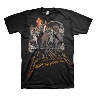 Metallica Unisex T-Shirt: 40th Anniversary Horsemen (XX-Large)