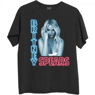 Britney Spears Unisex T-Shirt: Neon Light (Large)